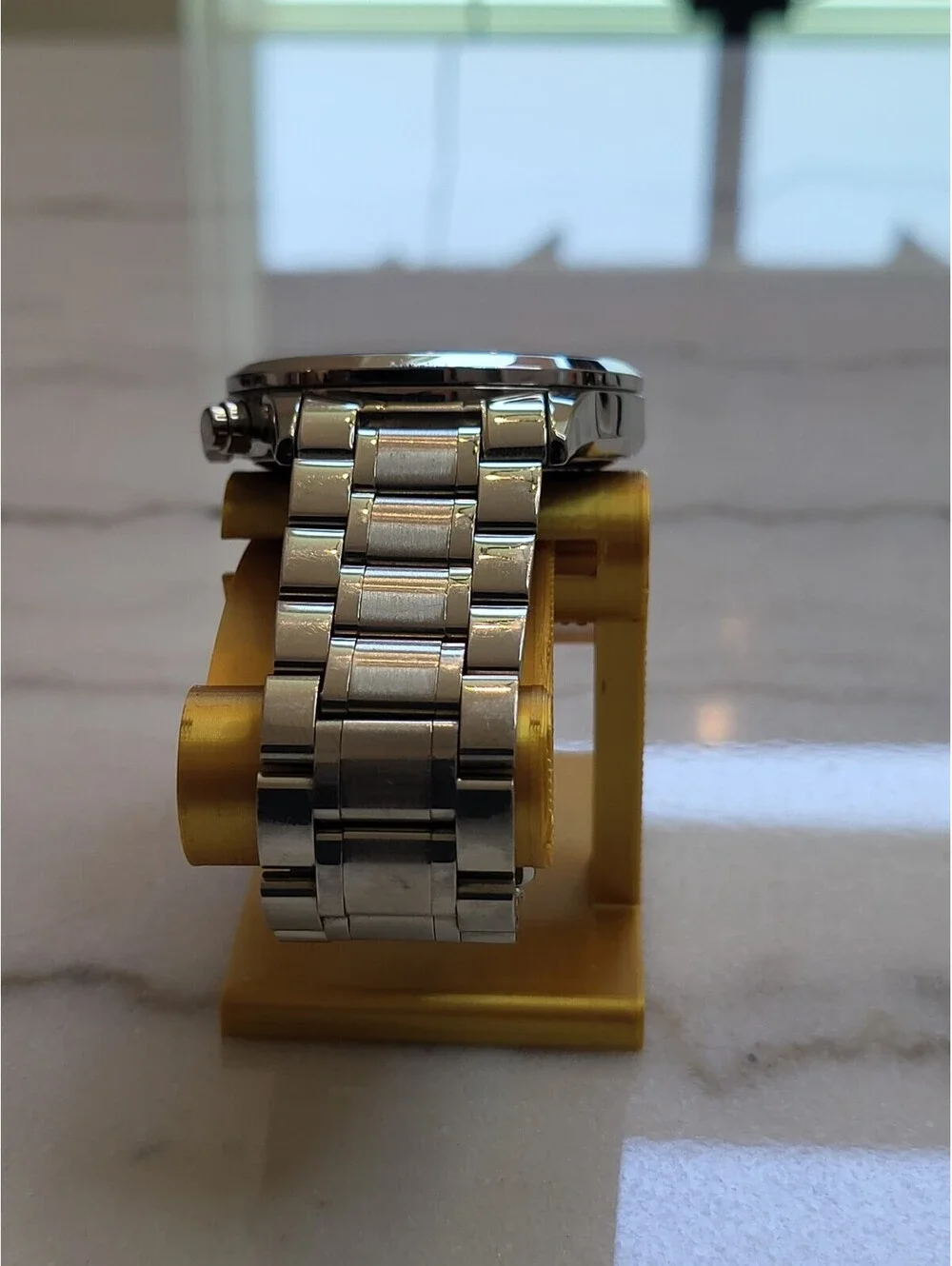 CRRJU Mens Watch Quartz Chronograph Date Watch Stainless Steel New Battery Works
